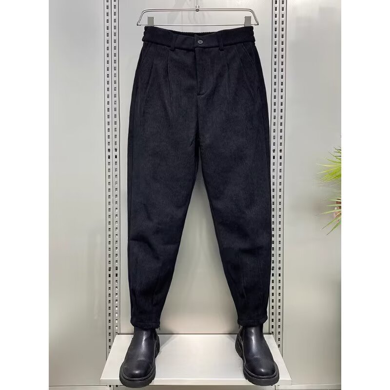 Corduroy Ankle Banded Pants Men's Cropped Casual