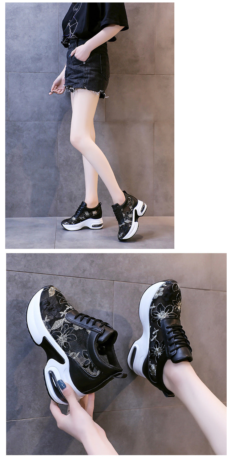 Spring New Sports Style Mesh Lace Casual Shoes