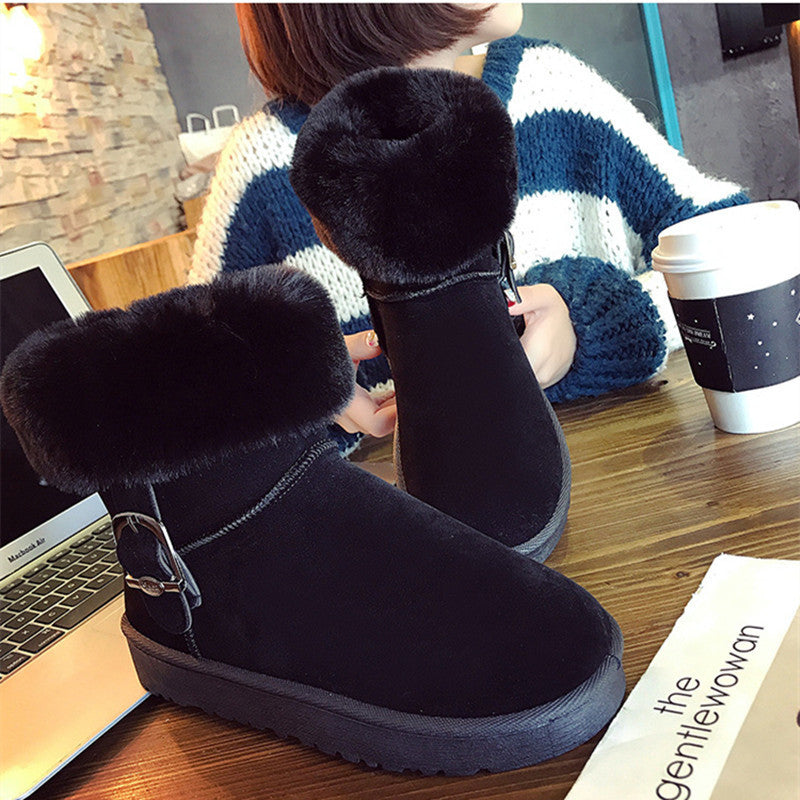 Buckle Ankle Boots Lace-up Student Female