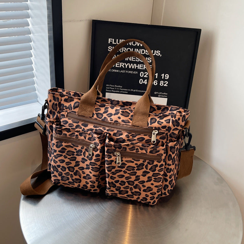 Large Capacity Leopard Print All-match Shoulder Messenger Bag