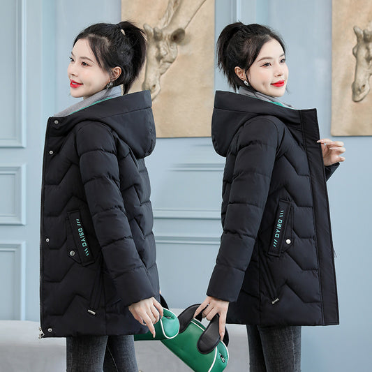 Winter New Cotton Clothing Women's Mid-length Thick Warm All-match Women's Coat