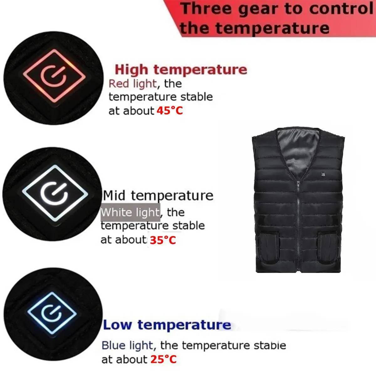 Heated Vest For Men & Women, Smart Heated Jacket, Battery Not Included