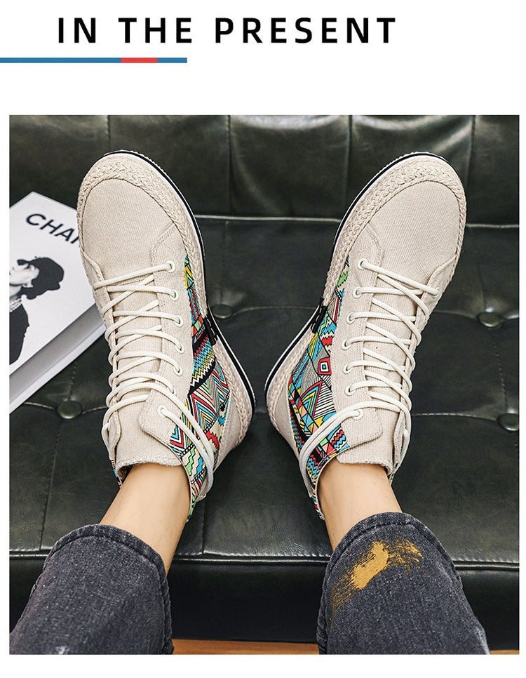 High-top Canvas Casual Board Shoes