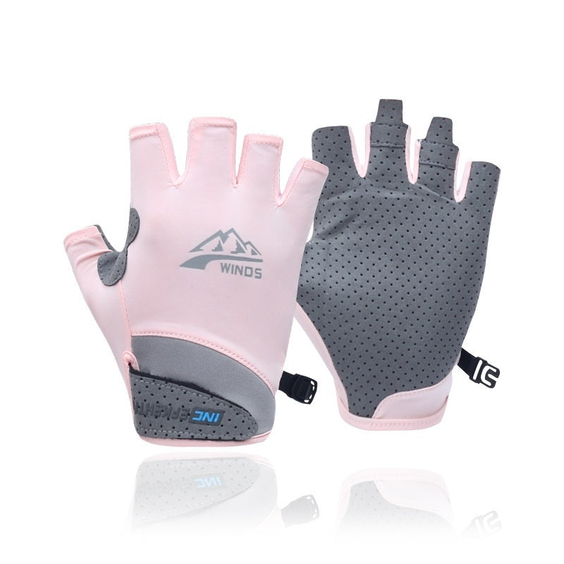 Fitness Cycling Gloves Half Finger Touch Screen Breathable Sunscreen Gloves For Men And Women