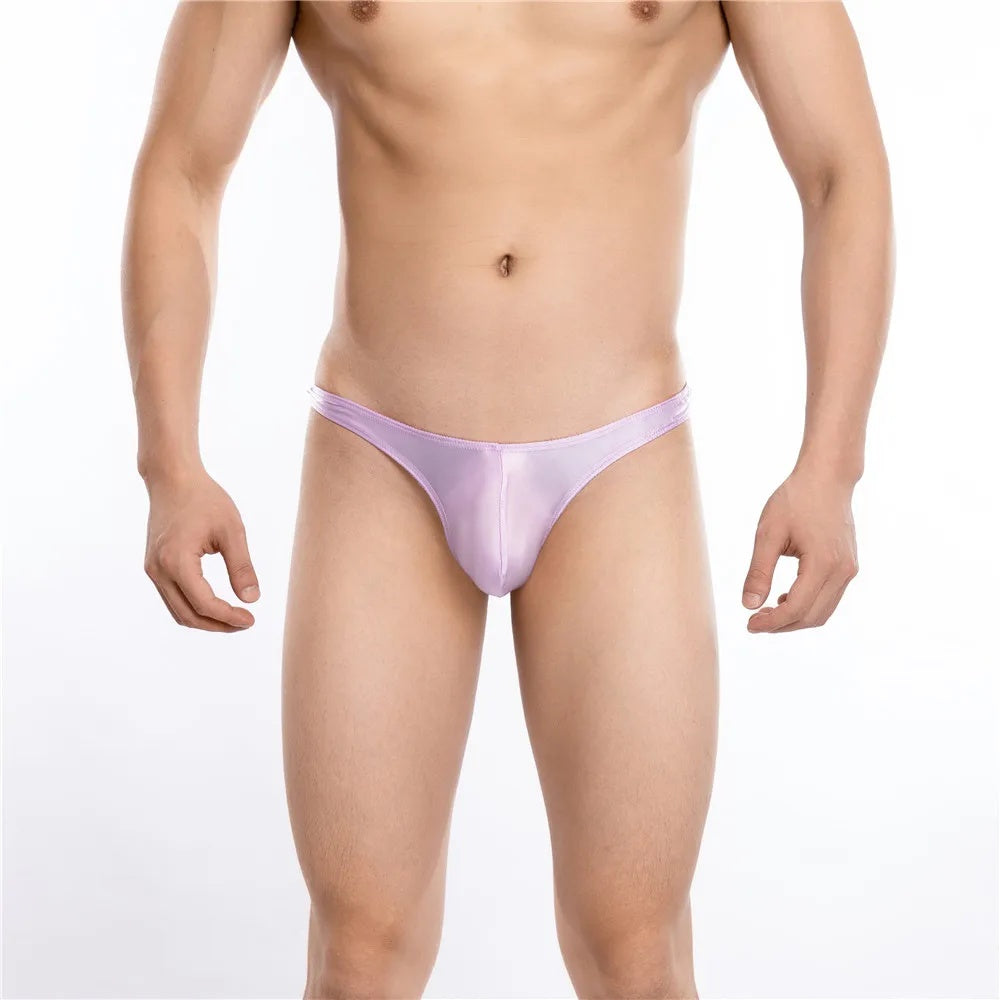 Silk Smooth Transparent Thin Shiny Glossy Silky Hipster Men's Thong