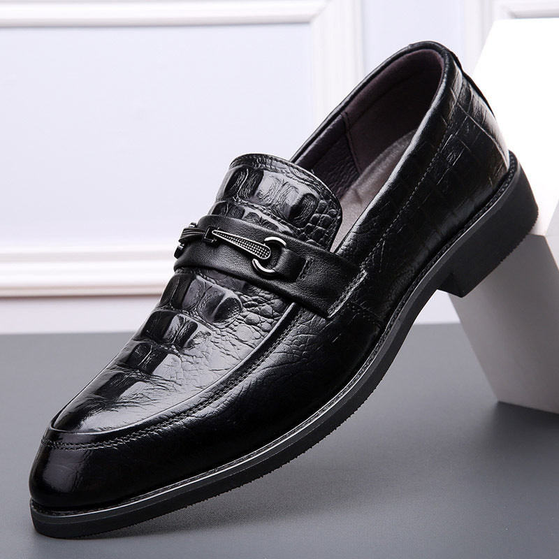 Men's Cowhide Korean-style Small Size 36 Shoes Men's Pointed Breathable Business Formal Wear Leather Shoes