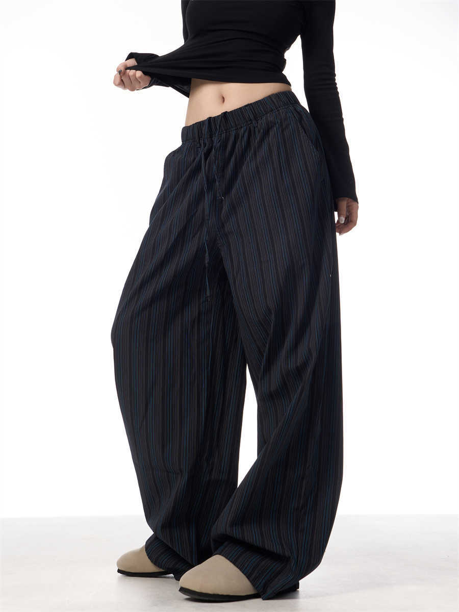 American Vintage Stripe Machete Wide-leg Casual Pants Women