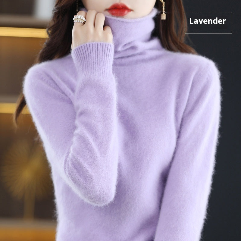 Pullover Short Mink Wool Knitted Sweater Bottoming Shirt