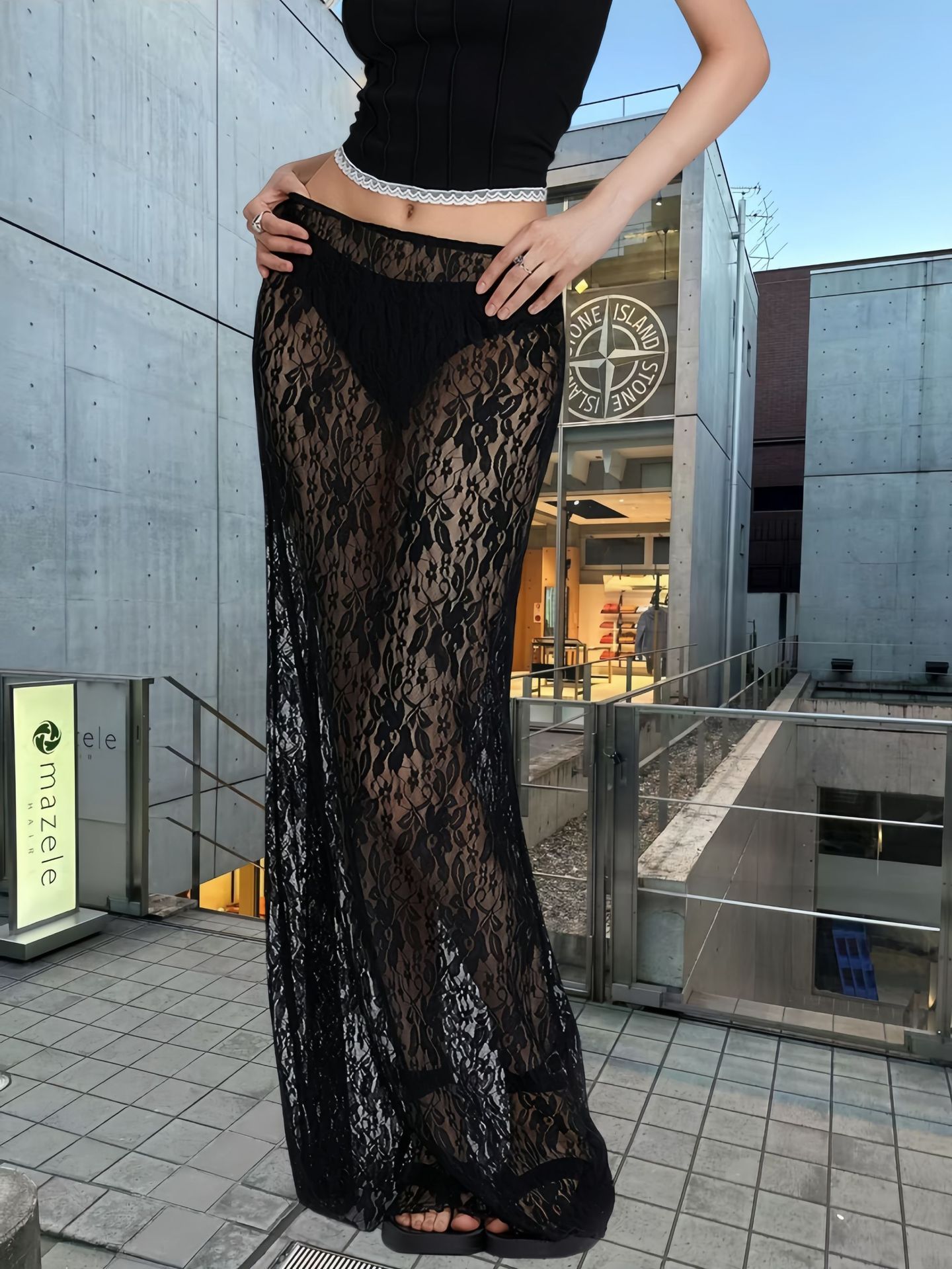 Fashion Personality Lace Slim Fit Skirt Women