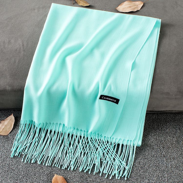 Fashion Simple Solid Color Tassel Scarf Shawl