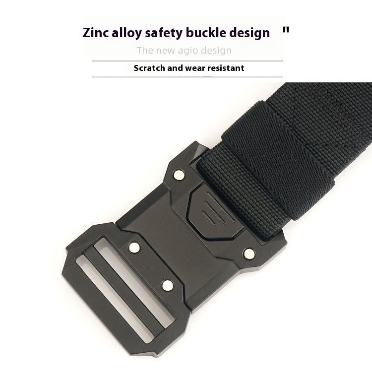 New Quick Release Tactical Release Buckle Braided Elastic Belt Men