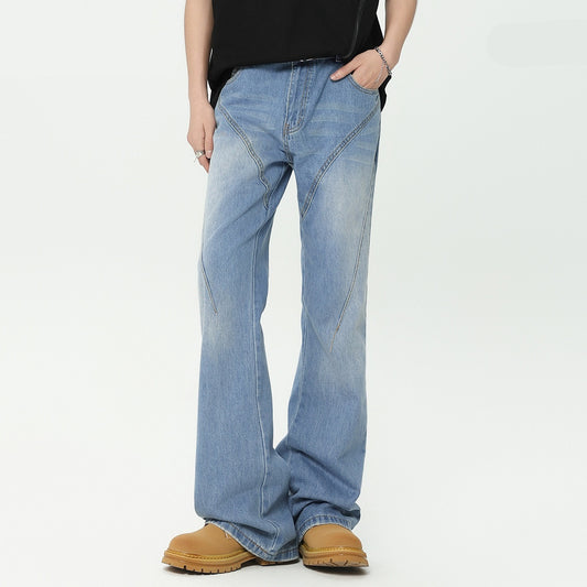 Retro High Street American Micro-washed Slim Jeans