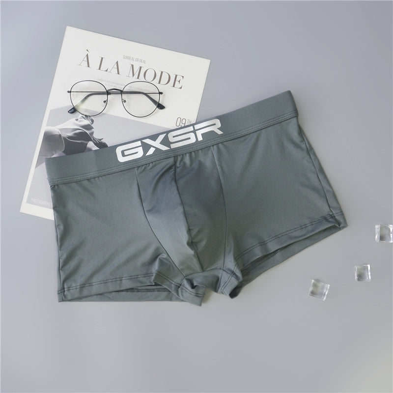 Men's Boxer Briefs And Breathable Milk Silk Low Waist