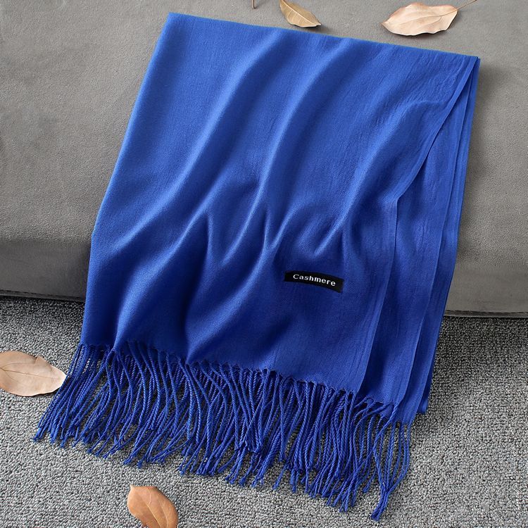 Fashion Simple Solid Color Tassel Scarf Shawl