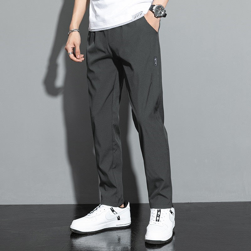 Summer Casual Men's Loose Thin Ice Silk Quick-dry Pants Transparent Pants