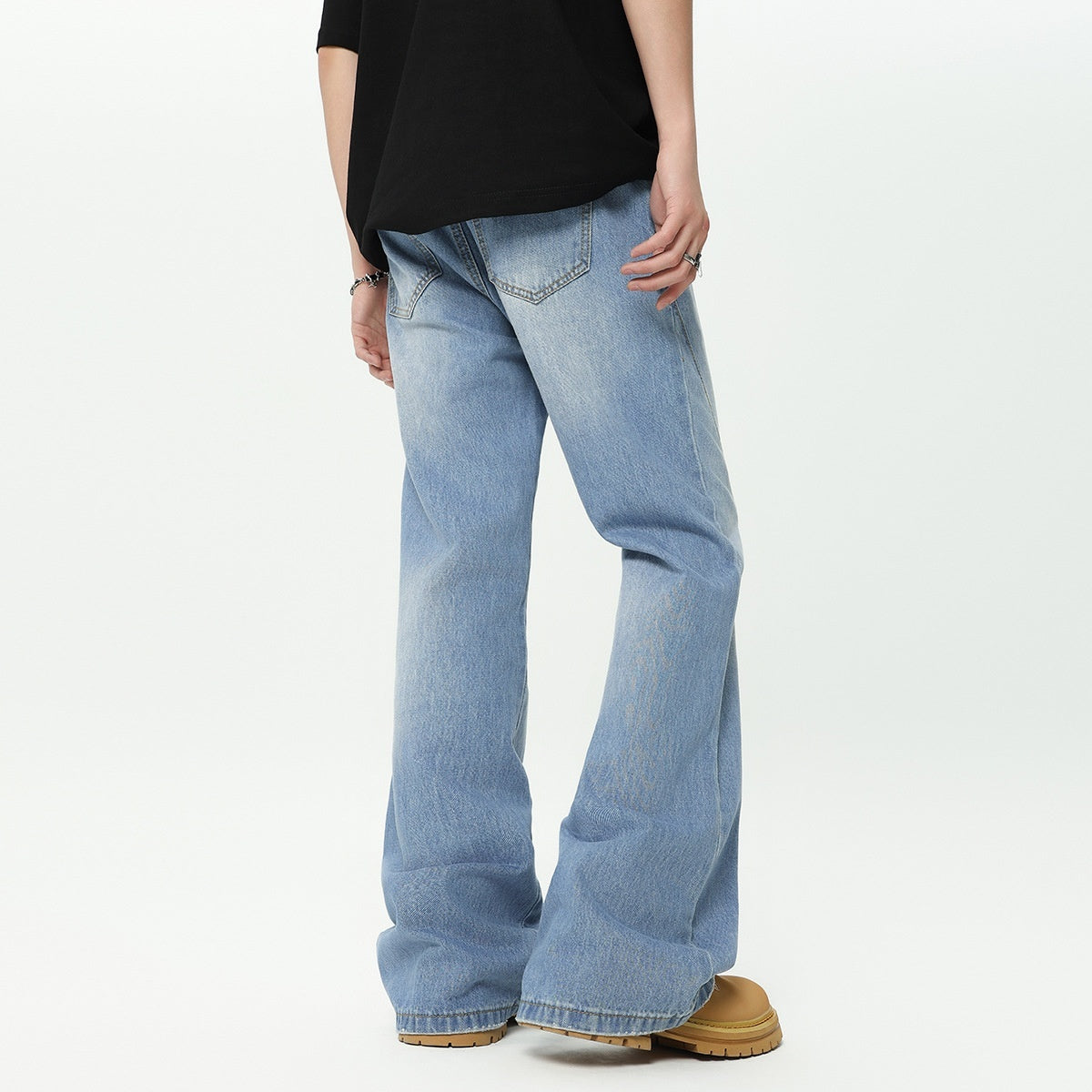 Retro High Street American Micro-washed Slim Jeans