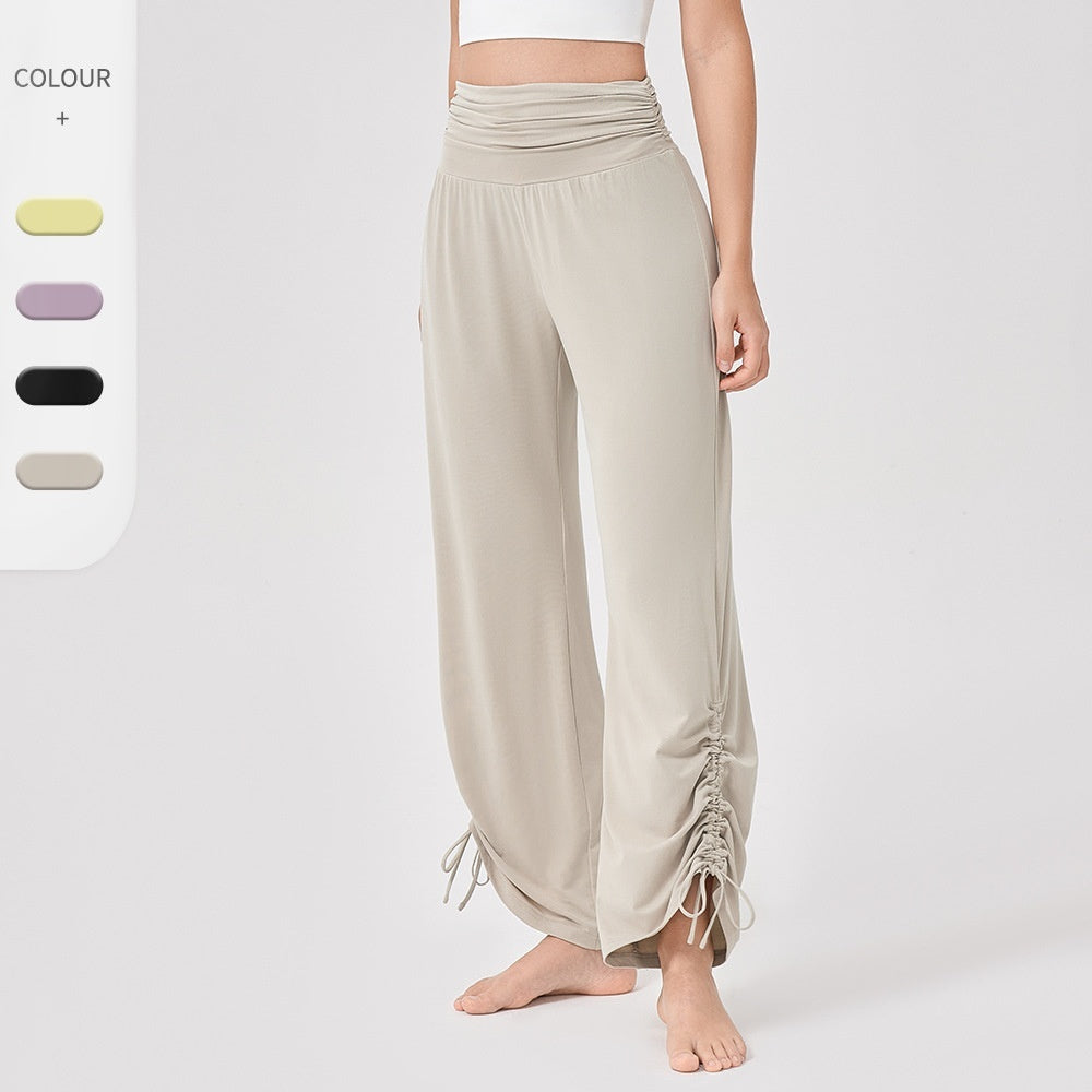 Women's Yoga High Waist Loose Wide Leg Pants Draping Soft And Breathable