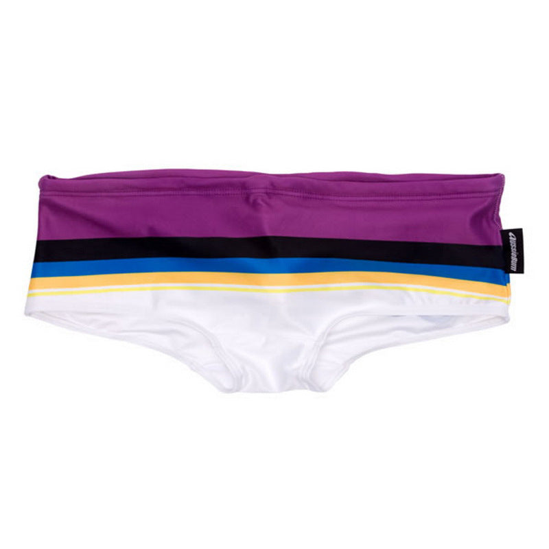 Fashion Rainbow Swim Briefs Boxer Swimming Trunks