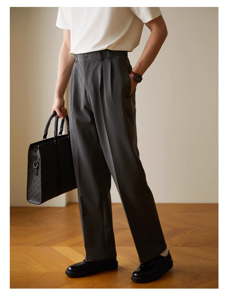 Elastic Straight Commuter Business Draped Casual Pants