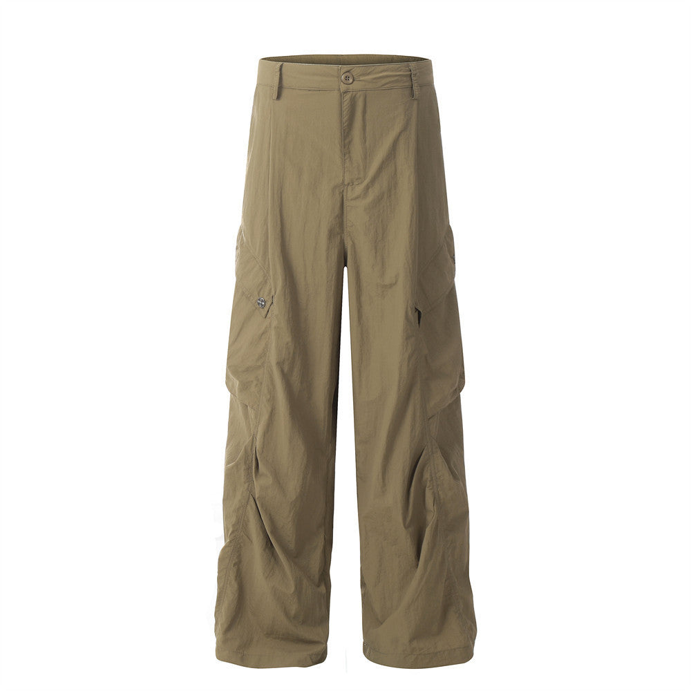 Hip Hop Big Workwear With Pocket Trousers Men's Design Sense