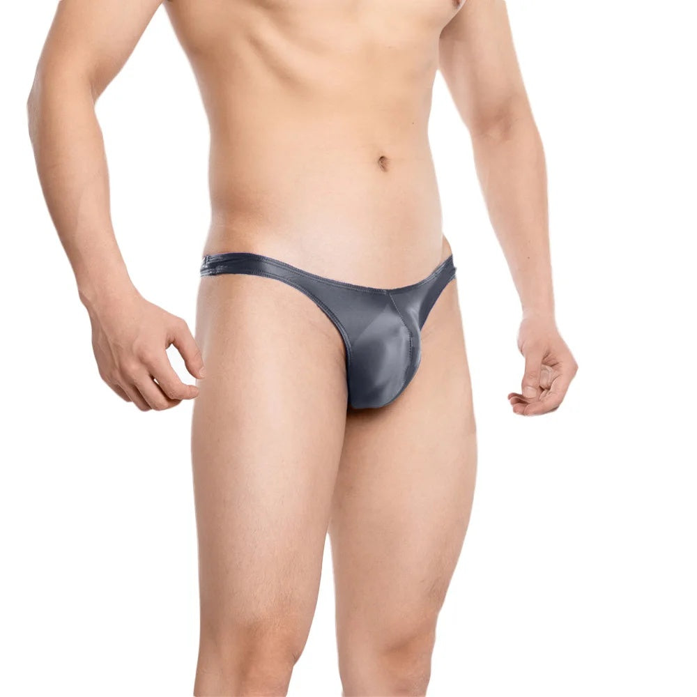 Silk Smooth Transparent Thin Shiny Glossy Silky Hipster Men's Thong