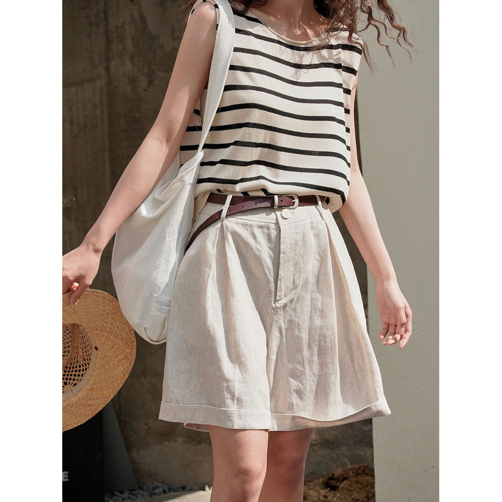 Wide Leg Loose Slimming Casual Hot Pants For Women