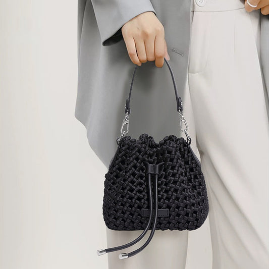 High-grade Windmill Knot Bucket Bag Hand-woven