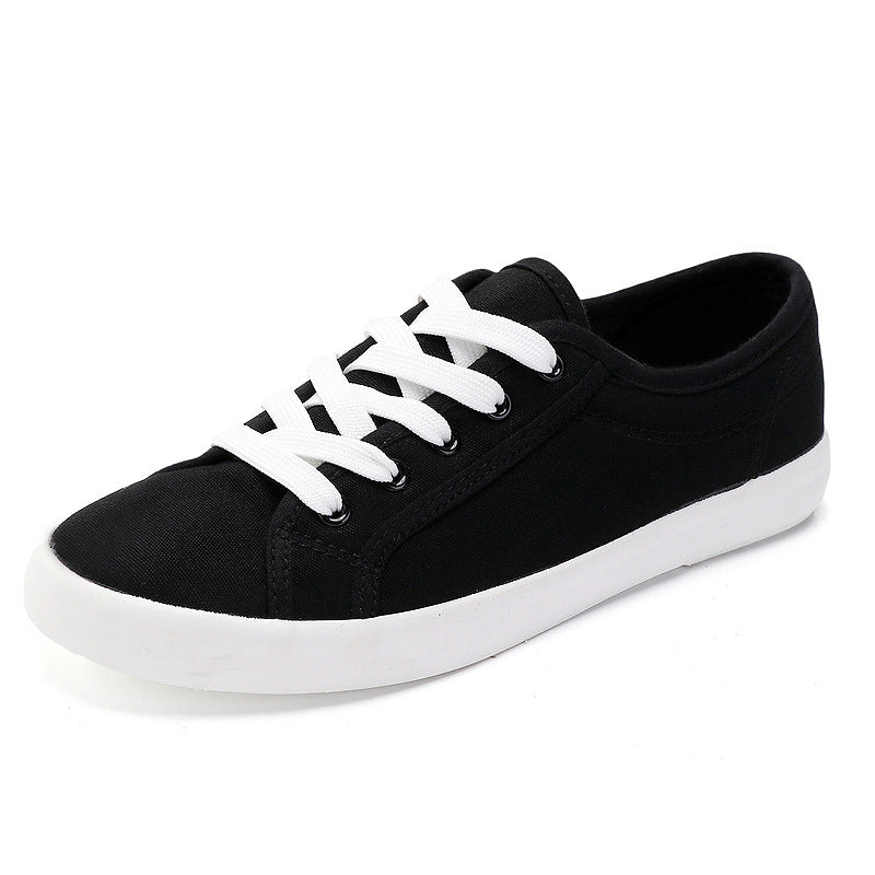 Women's Korean-style Canvas Simple Breathable Low-top White Shoes