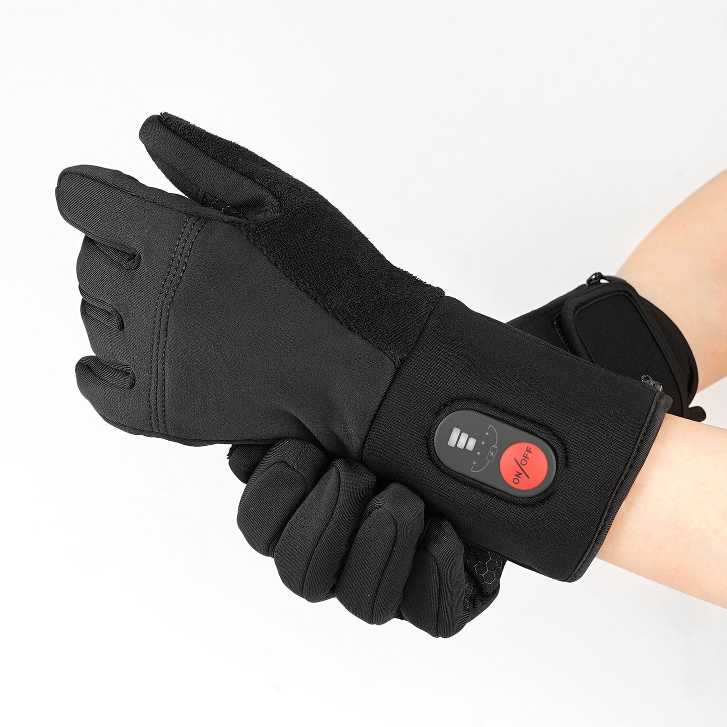 Windproof Water-resistant Indoor Outdoor Thermal Grip Heating Rechargeable Battery Powered Ski Heated Gloves