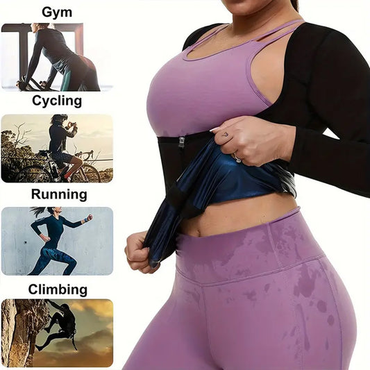 Waist Girdling Belly Contraction Tight Sportswear Long-sleeve Zipper Women's Tops