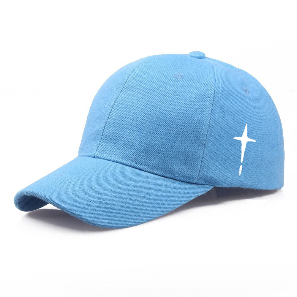 Baseball Cap Men's Polyester Cotton Cross Print Casual Sun Hat