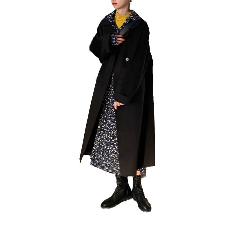 Popular Mid-length Loose All-match Small Woolen Coat