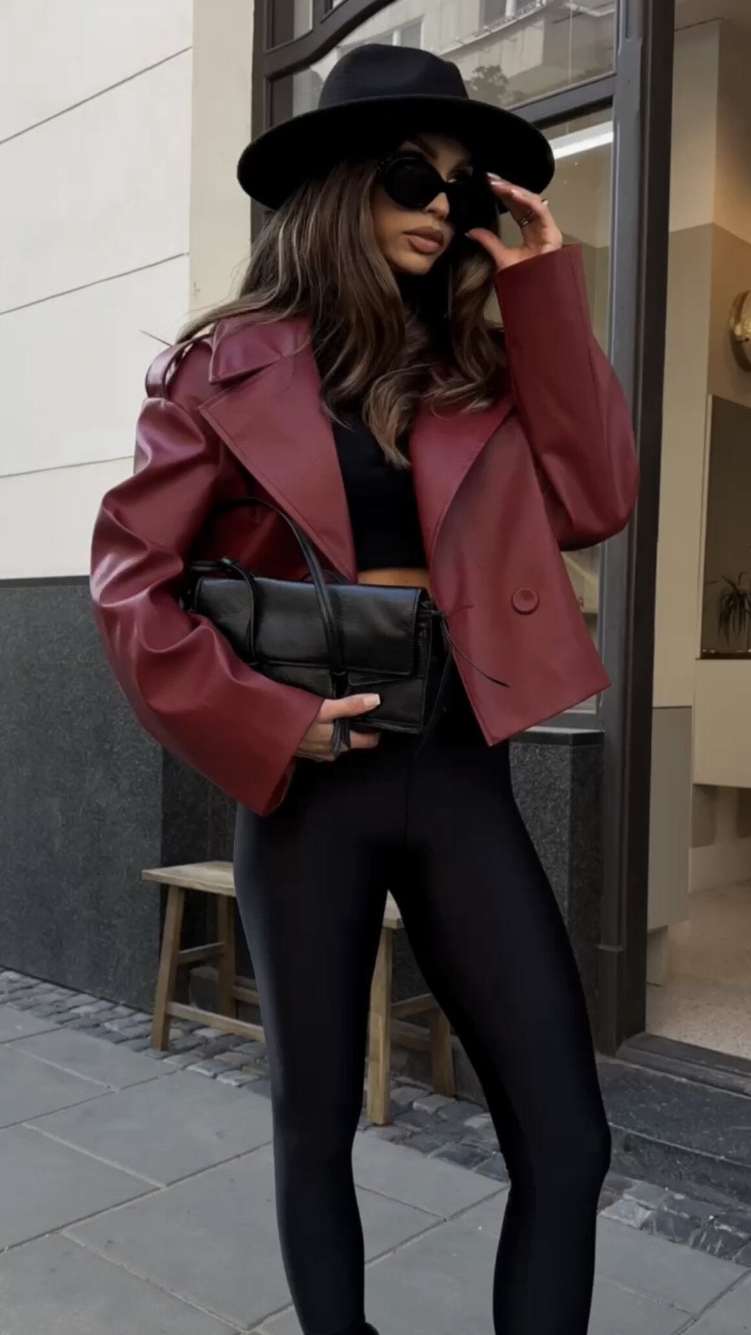 Women's Fashion Design Retro Leather Jacket