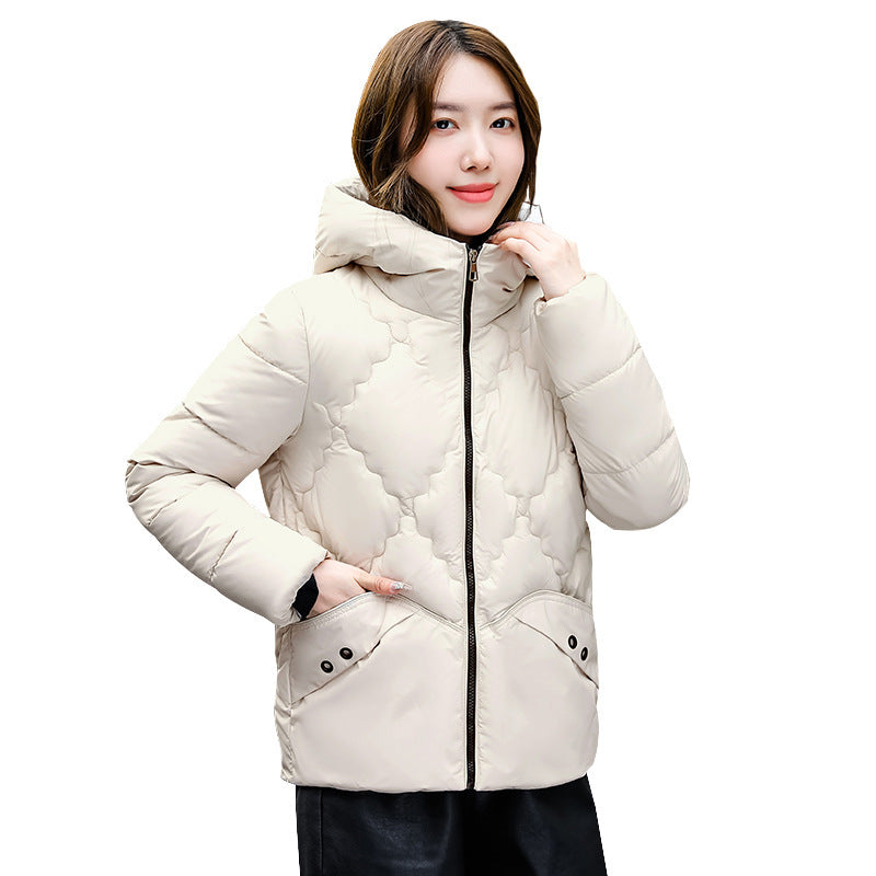 Cotton Coat Rhombus Thickened Cotton Coat Fleece-lined Cotton Coat Jacket