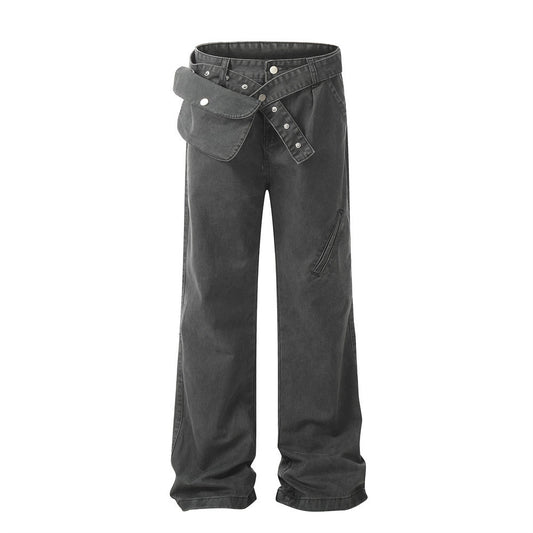 Loose Denim Trousers Men's Outdoor Tactics