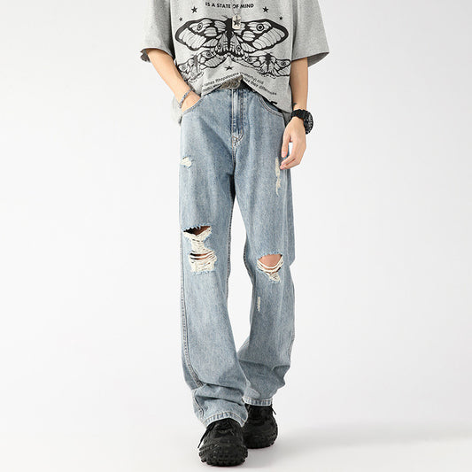 American Street Pu Shuai Straight-leg Trousers