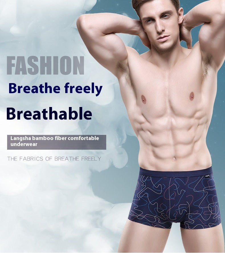 Men's Mid-waist Printed Breathable Shorts