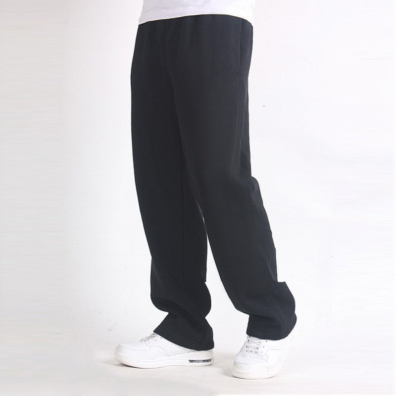 Casual Trousers Men's Home Straight Sweater Solid Color Loose Trousers