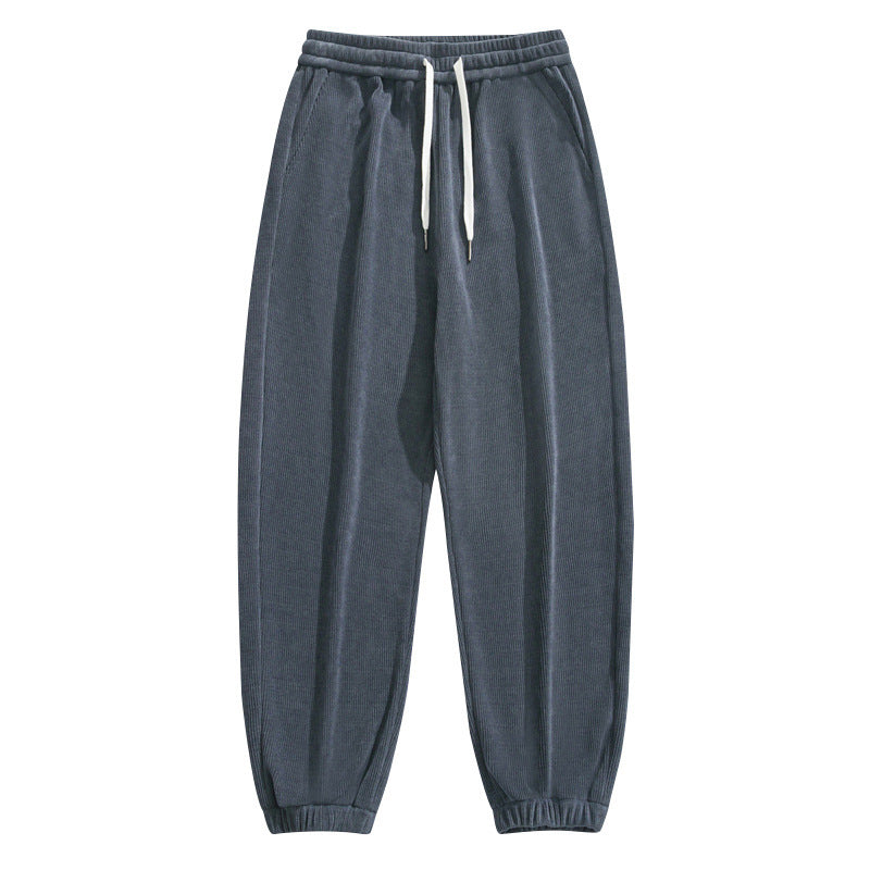 Men's Corduroy Leisure Tappered Loose Track Pants