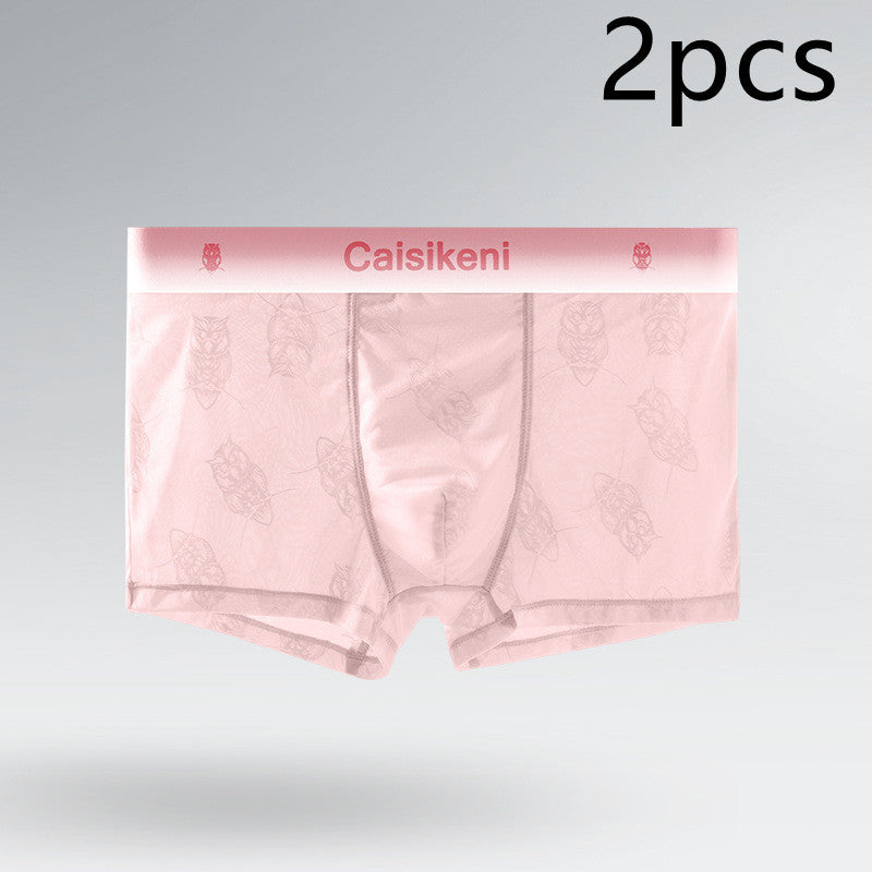 Summer Ice Silk Ultra-thin Breathable Mesh Boxers