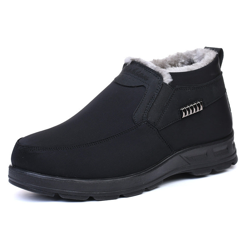 Winter Fleece-lined Thick Waterproof Warm Men's Cotton Shoes